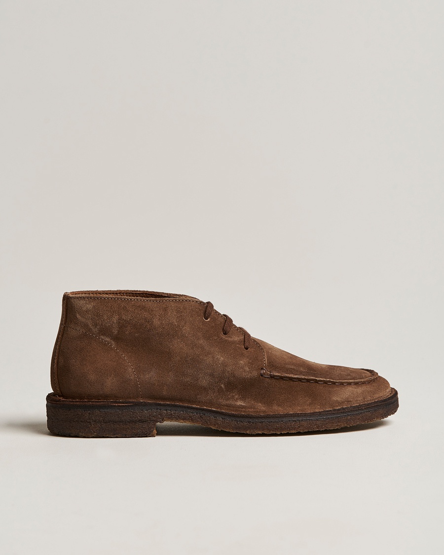 Drake's Crosby Moc-Toe Suede Chukka Boots Brown – Ruskea
