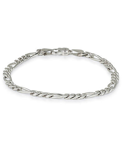 Mies |  | Tom Wood | Figaro Thick Bracelet Silver