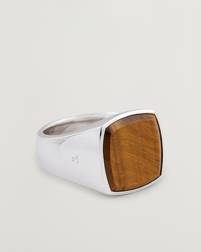 Mies |  | Tom Wood | Cushion Tiger Eye Ring Silver