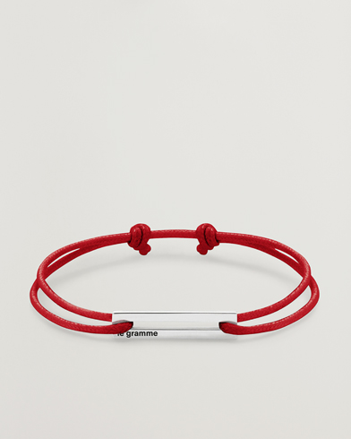 Rannekorut |  Cord Bracelet Le 17/10 Red/Sterling Silver
