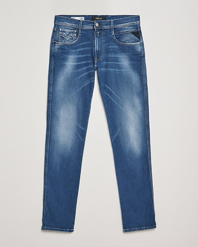 Mies | Kierrätetty | Replay | Anbass Hyperflex X-Lite Jeans Medium Blue