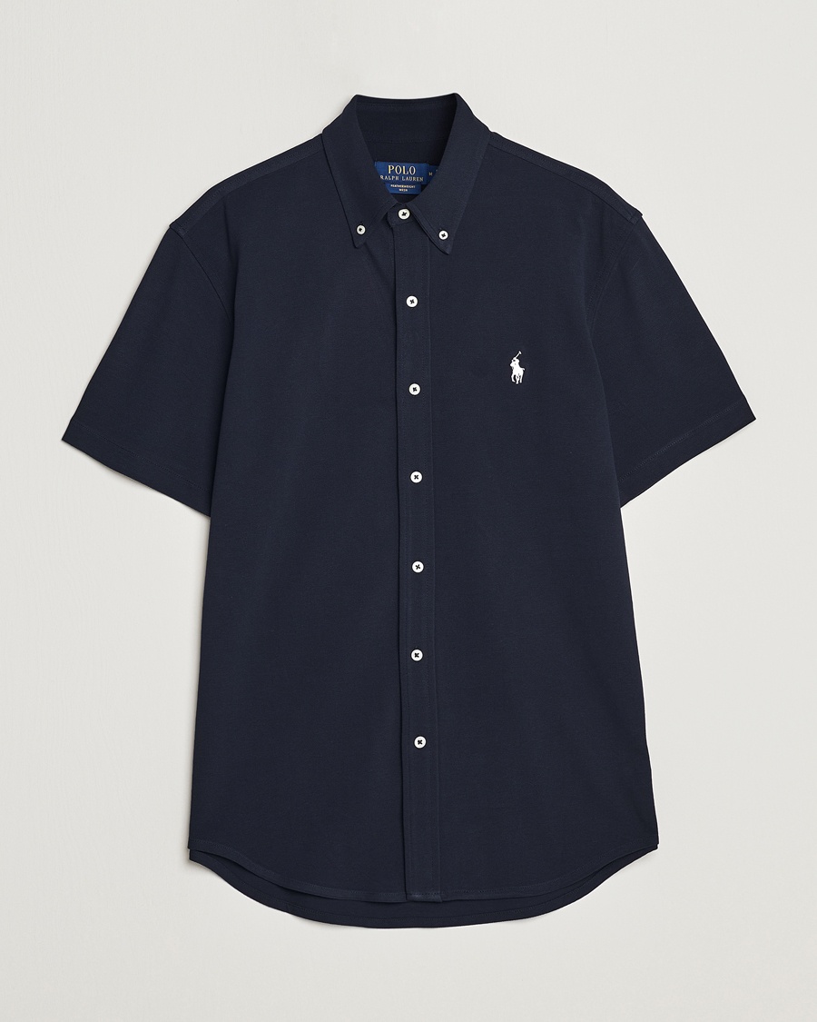 Polo Ralph Lauren Featherweight Mesh Short Sleeve Shirt Aviator Navy – Sininen
