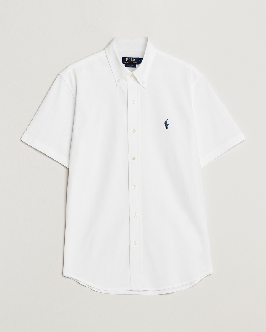 Polo Ralph Lauren Featherweight Mesh Short Sleeve Shirt White – Valkoinen