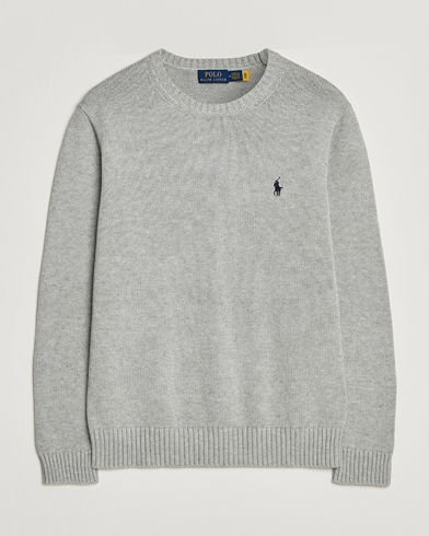 Polo Ralph Lauren Cotton Crew Neck Sweater Andover Heather – Harmaa