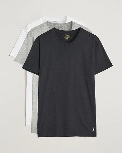 Mies | Alla produkter | Polo Ralph Lauren | 3-Pack Crew Neck Tee White/Black/Andover Heather