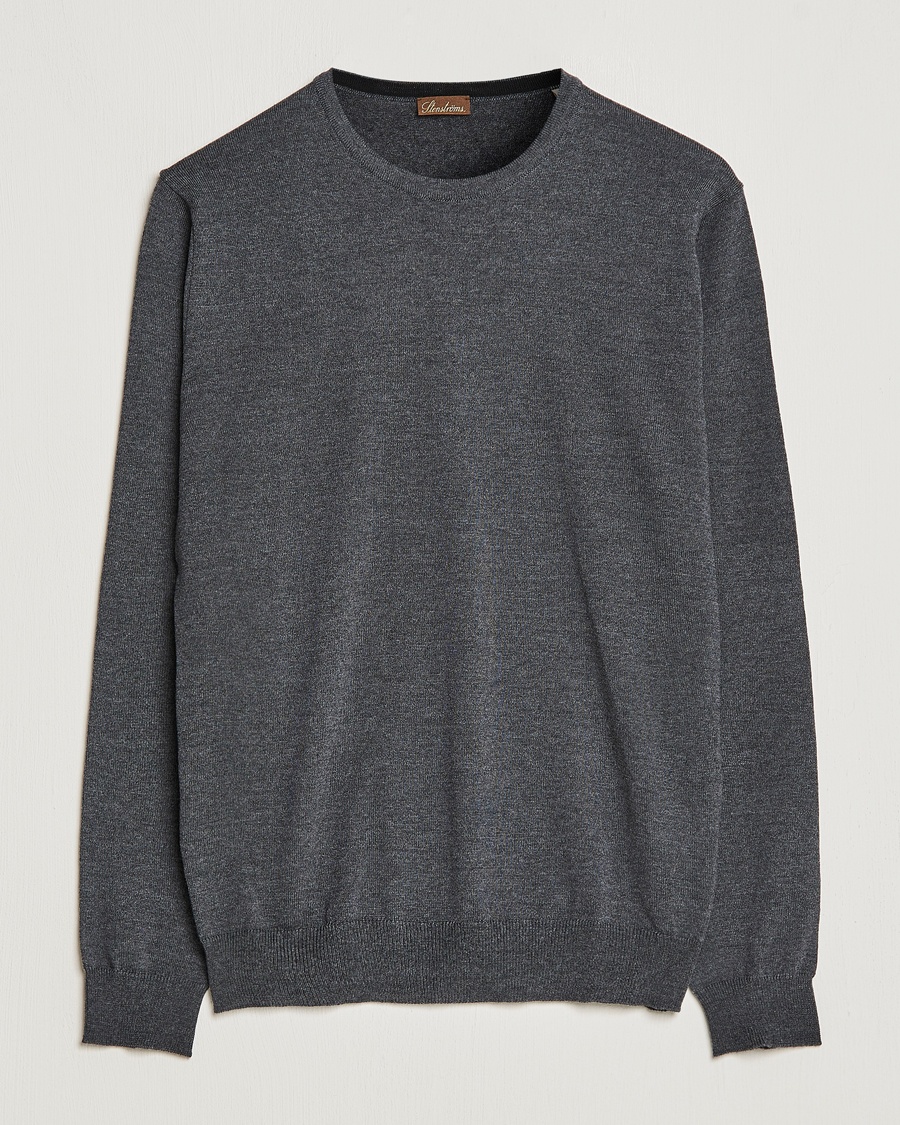 Stenströms Merino Crew Neck Anthracite – Harmaa