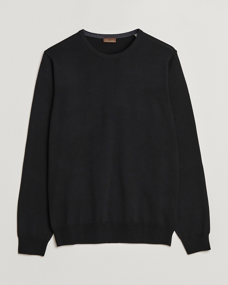 Stenströms Merino Crew Neck Black – Musta