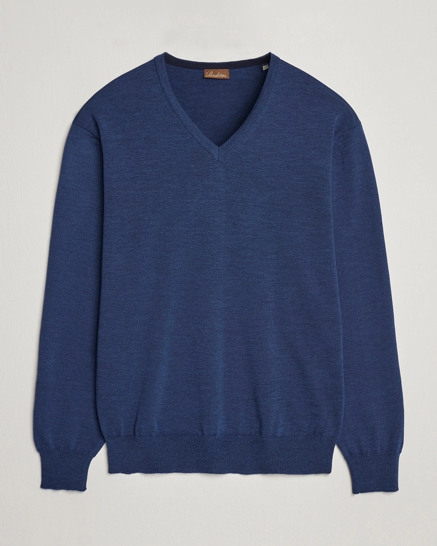 Stenströms Merino V-Neck Blue – Sininen