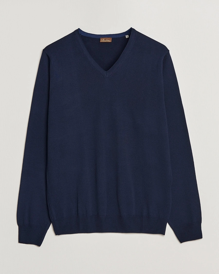 Stenströms Merino V-Neck Navy – Sininen