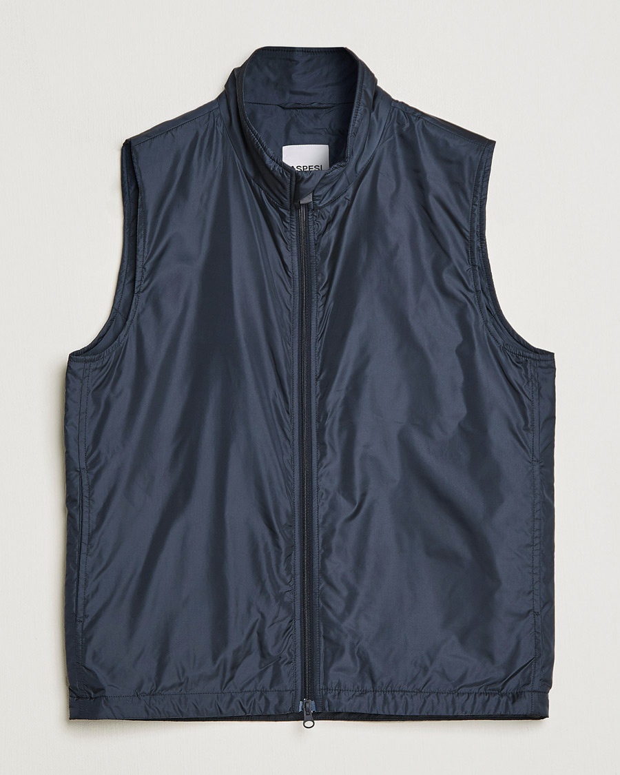 Aspesi Vernes Nylon Gilet Navy – Sininen