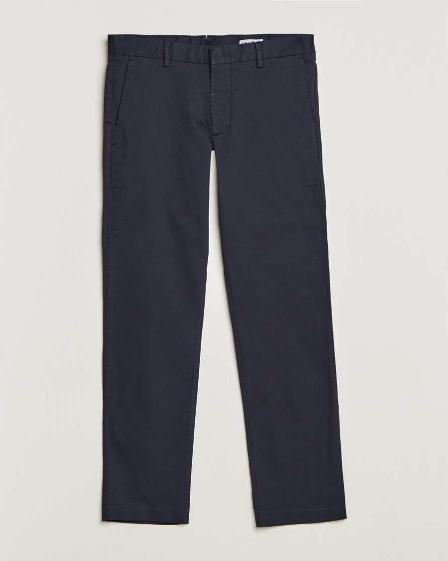 NN07 Theo Regular Fit Stretch Chinos Navy Blue – Sininen
