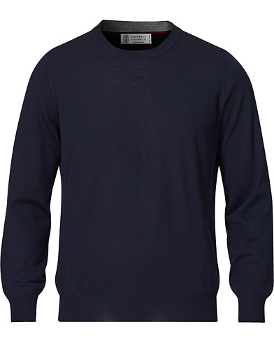  |  Cashmere/Wool Crew Neck Sweater Navy