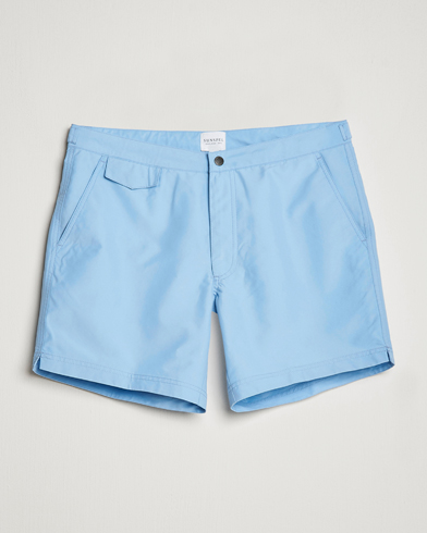 Sunspel Recycled Seaqual Tailored Swim Shorts Light Blue