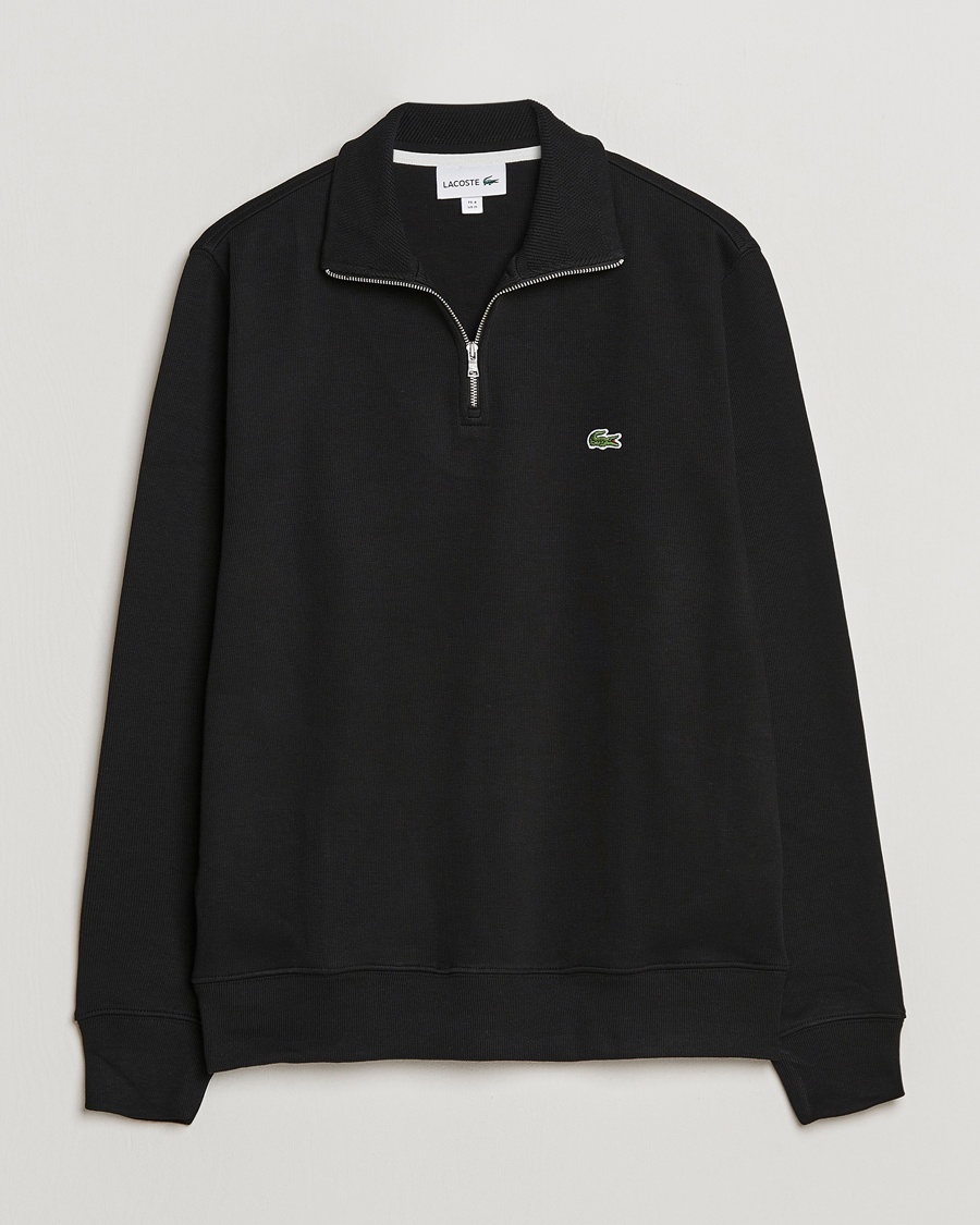 Lacoste Rib Interlock Half Zip Black – Musta