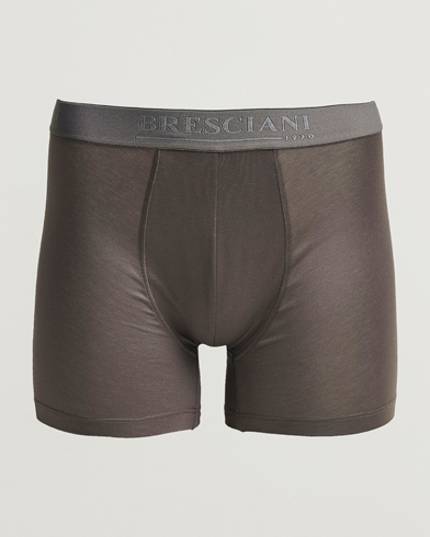 Mies | Bresciani | Bresciani | Cotton Boxer Trunk Grey