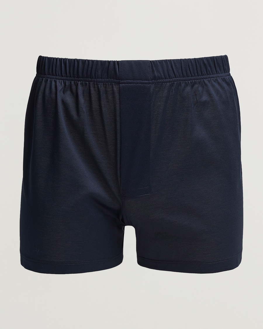 Bresciani Cotton Boxer Brief Navy – Sininen