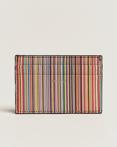 Mies |  | Paul Smith | Stripe Leather Cardholder Black