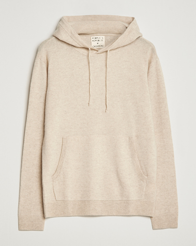 Mies | People's Republic of Cashmere | People's Republic of Cashmere | Cashmere Hoodie Oatmilk