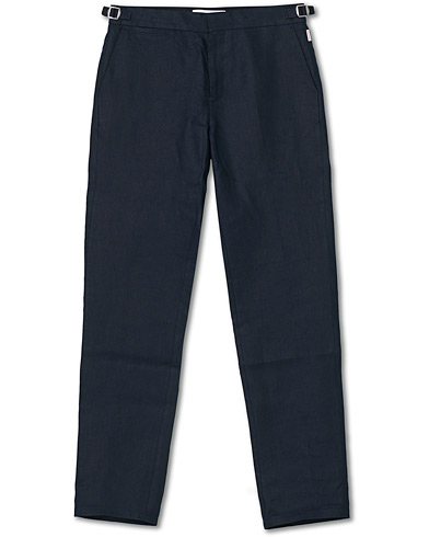 Mies |  | Orlebar Brown | Griffon Linen Trousers Navy