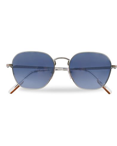 Mies |  | Ermenegildo Zegna | EZ0174 Sunglasses Shiny Palladium/Blue Mirror