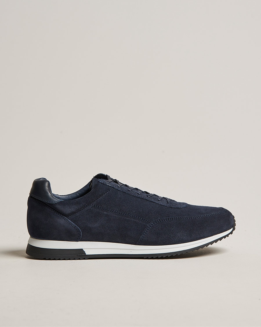 Loake Shoemakers Bannister Running Sneaker Navy Suede – Sininen