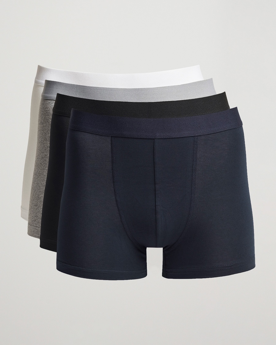 Bread & Boxers 4-Pack Boxer Brief White/Black/Grey/Navy – Harmaa