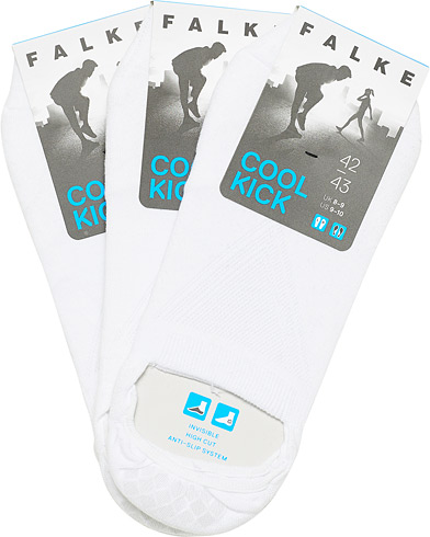 Mies |  | Falke | Cool Kick 3-Pack Sneaker Socks White