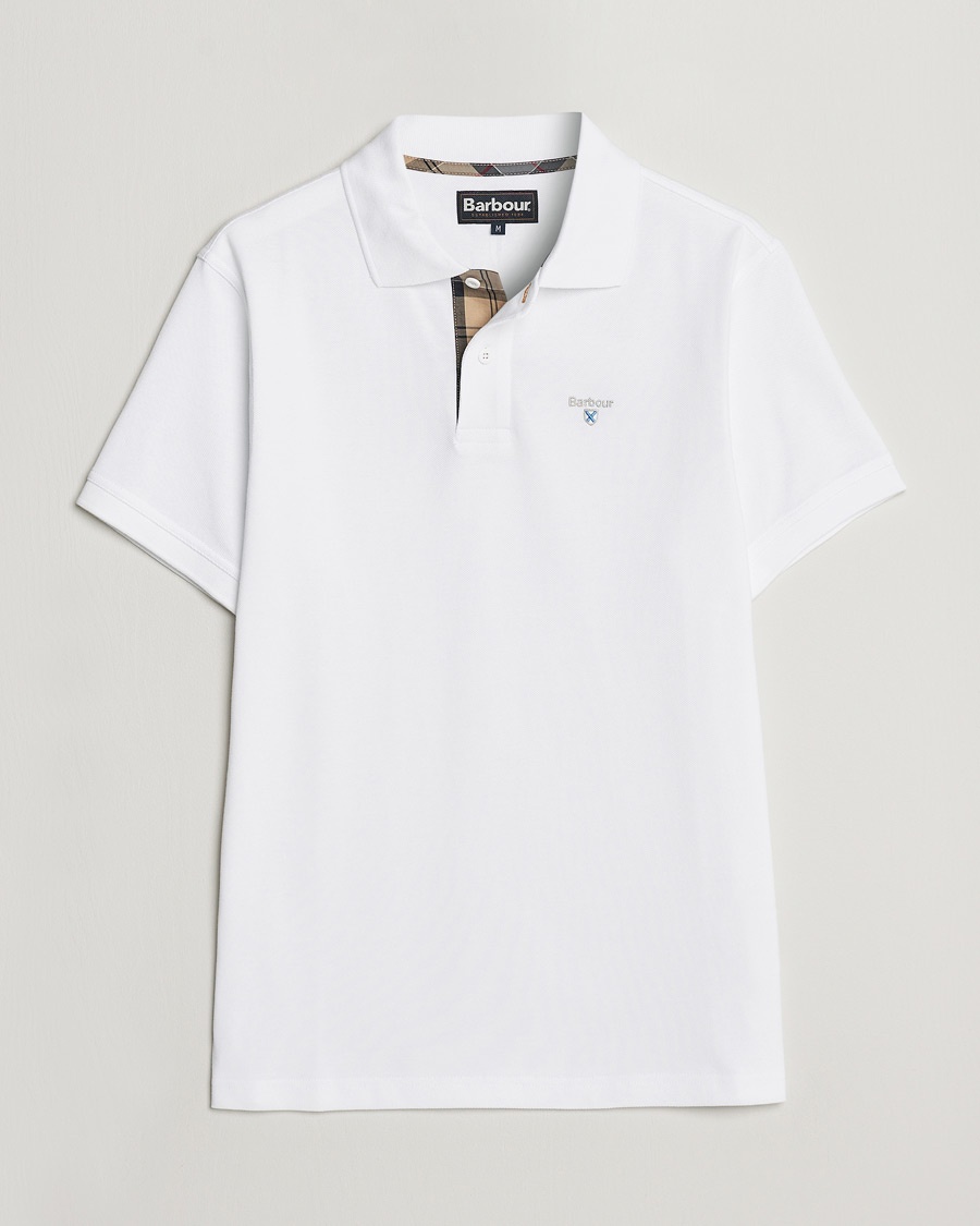 Barbour Lifestyle Tartan Pique Polo White – Valkoinen