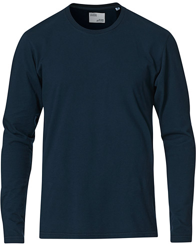 Miehet | Pitkähihaiset t-paidat | Colorful Standard | Classic Organic Long Sleeve T-shirt Navy Blue