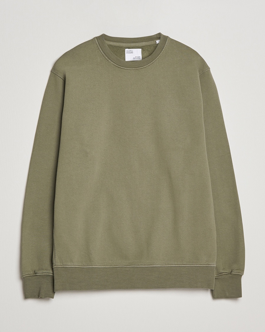 Colorful Standard Classic Organic Crew Neck Sweat Dusty Olive – Vihreä