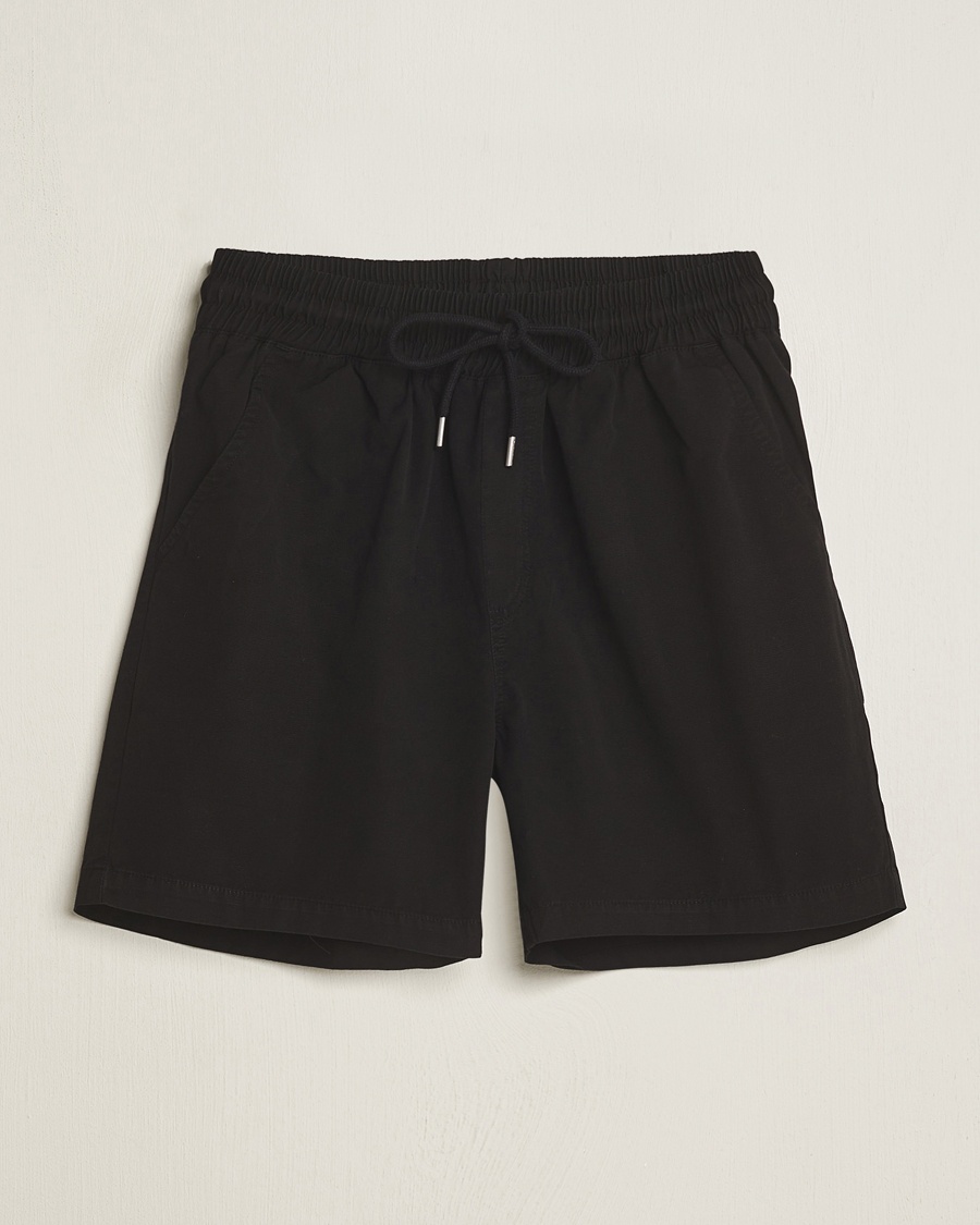 Colorful Standard Classic Organic Twill Drawstring Shorts Deep Black – Musta