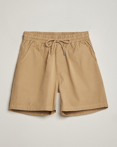Miehet | Kurenauha-shortsit | Colorful Standard | Classic Organic Twill Drawstring Shorts Desert Khaki