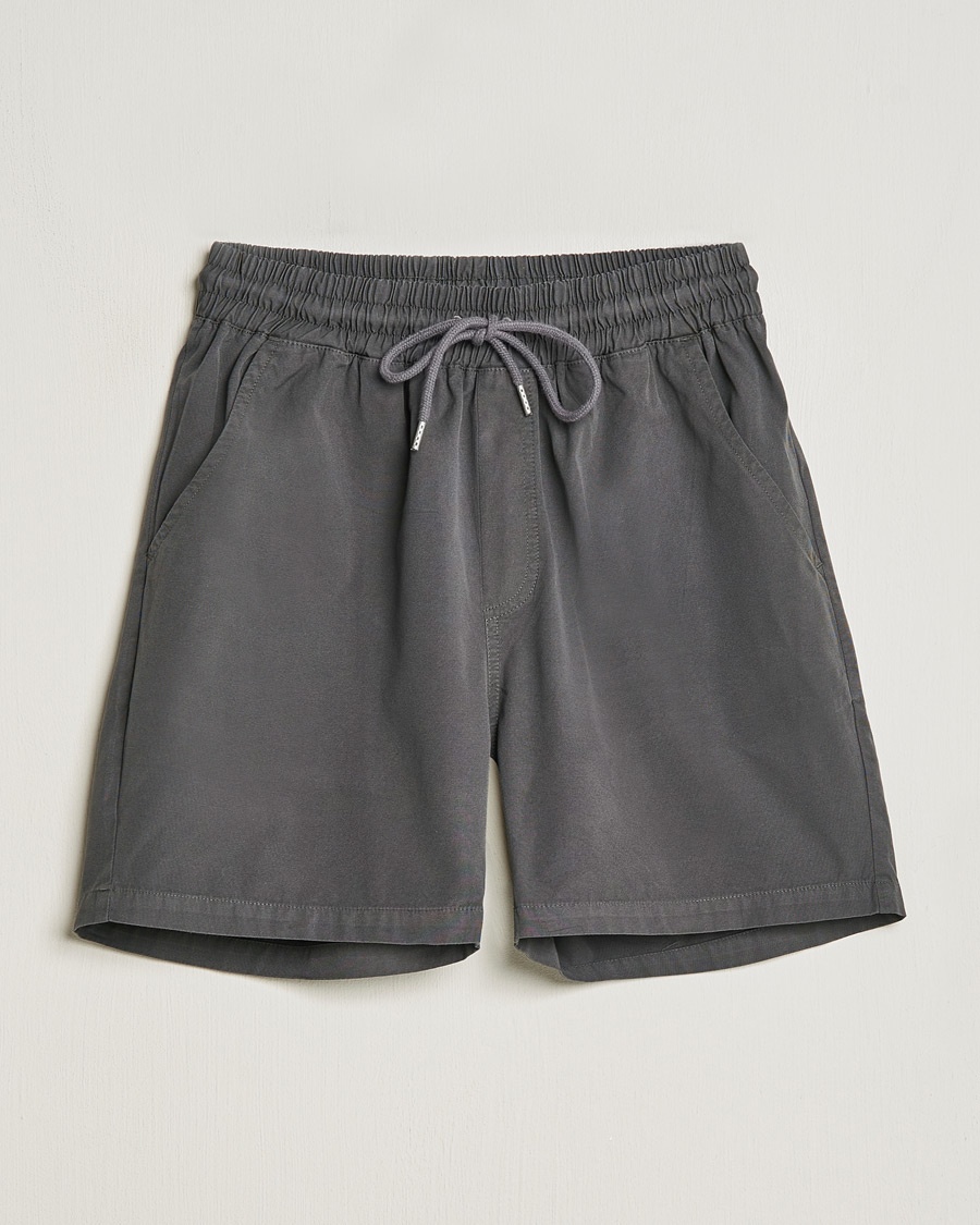 Colorful Standard Classic Organic Twill Drawstring Shorts Lava Grey – Harmaa