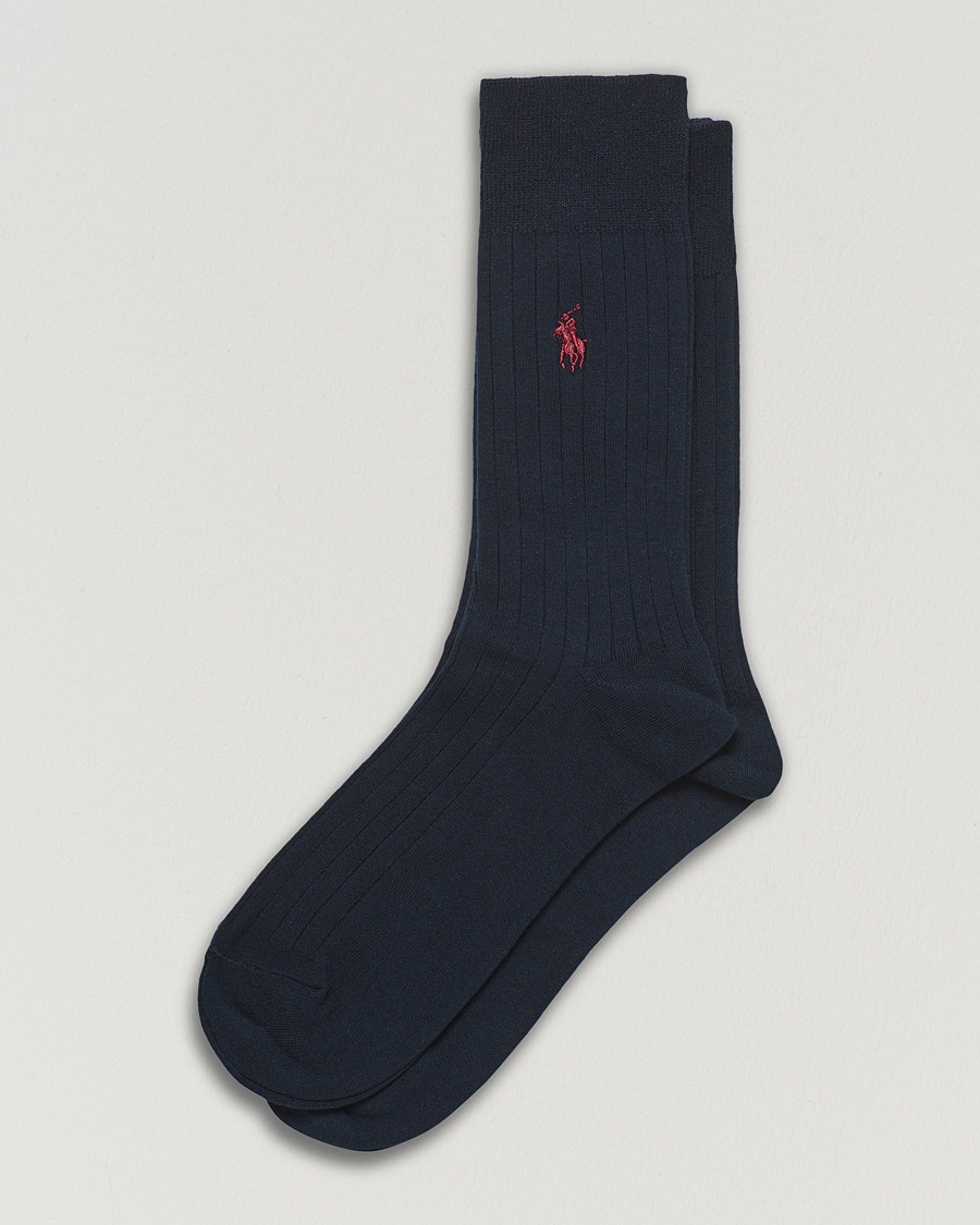 Polo Ralph Lauren 2-Pack Egyptian Cotton Socks Navy – Sininen