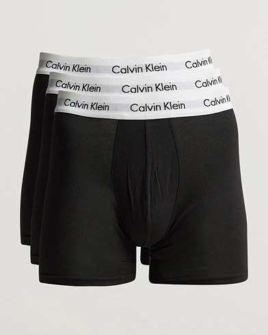 Mies | Trunks | Calvin Klein | Cotton Stretch 3-Pack Boxer Breif Black