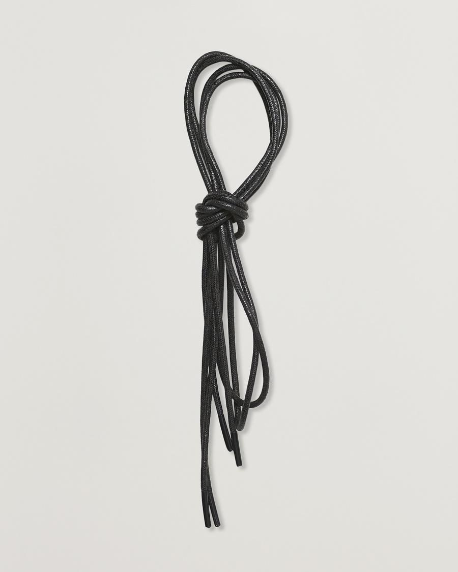 Saphir Medaille d'Or Shoe Laces Thin Waxed 75cm Black – Musta