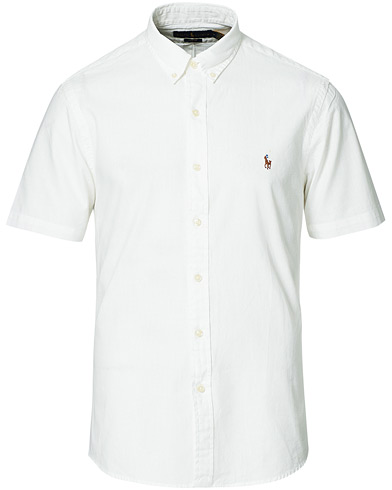 Lyhythihaiset kauluspaidat |  Slim Fit Chambray Short Sleeve Shirt White