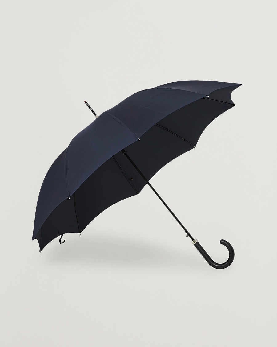 Fox Umbrellas Hardwood Automatic Umbrella Navy – Sininen