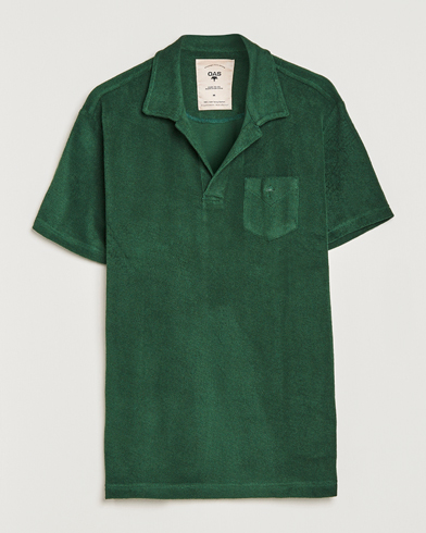 Mies | Vaatteet | OAS | Short Sleeve Terry Polo Dark Green