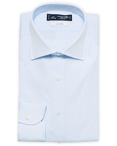 Mies | Bisnespaidat | Kamakura Shirts | Slim Fit Broadcloth Cut Away Shirt Light Blue