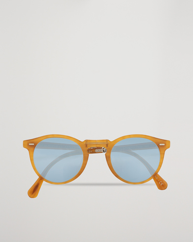 Mies | Pyöreät aurinkolasit | Oliver Peoples | Gregory Peck 1962 Folding Sunglasses Matte Amber