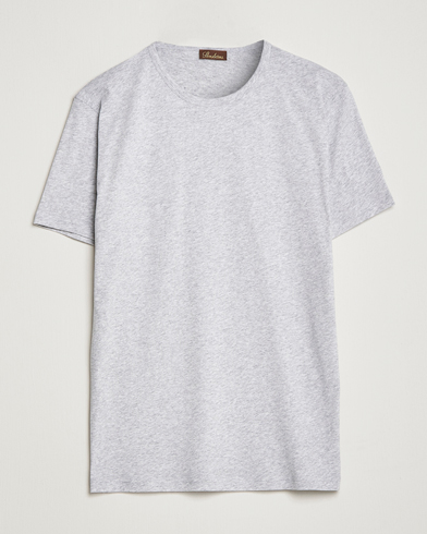 Mies | T-paidat | Stenströms | Solid Cotton T-Shirt Grey Melange