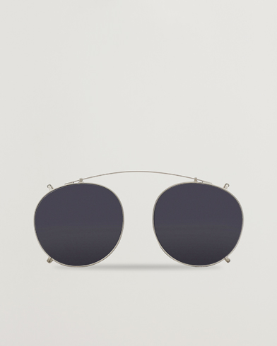 Miehet | Pyöreät aurinkolasit | TBD Eyewear | Clip-ons Silver/Gradient Grey