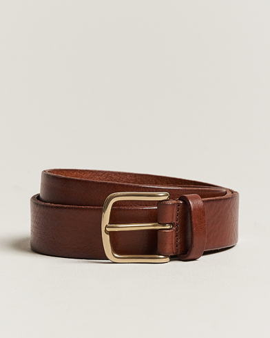 Mies | Sileät vyöt | Anderson's | Leather Belt 3 cm Cognac
