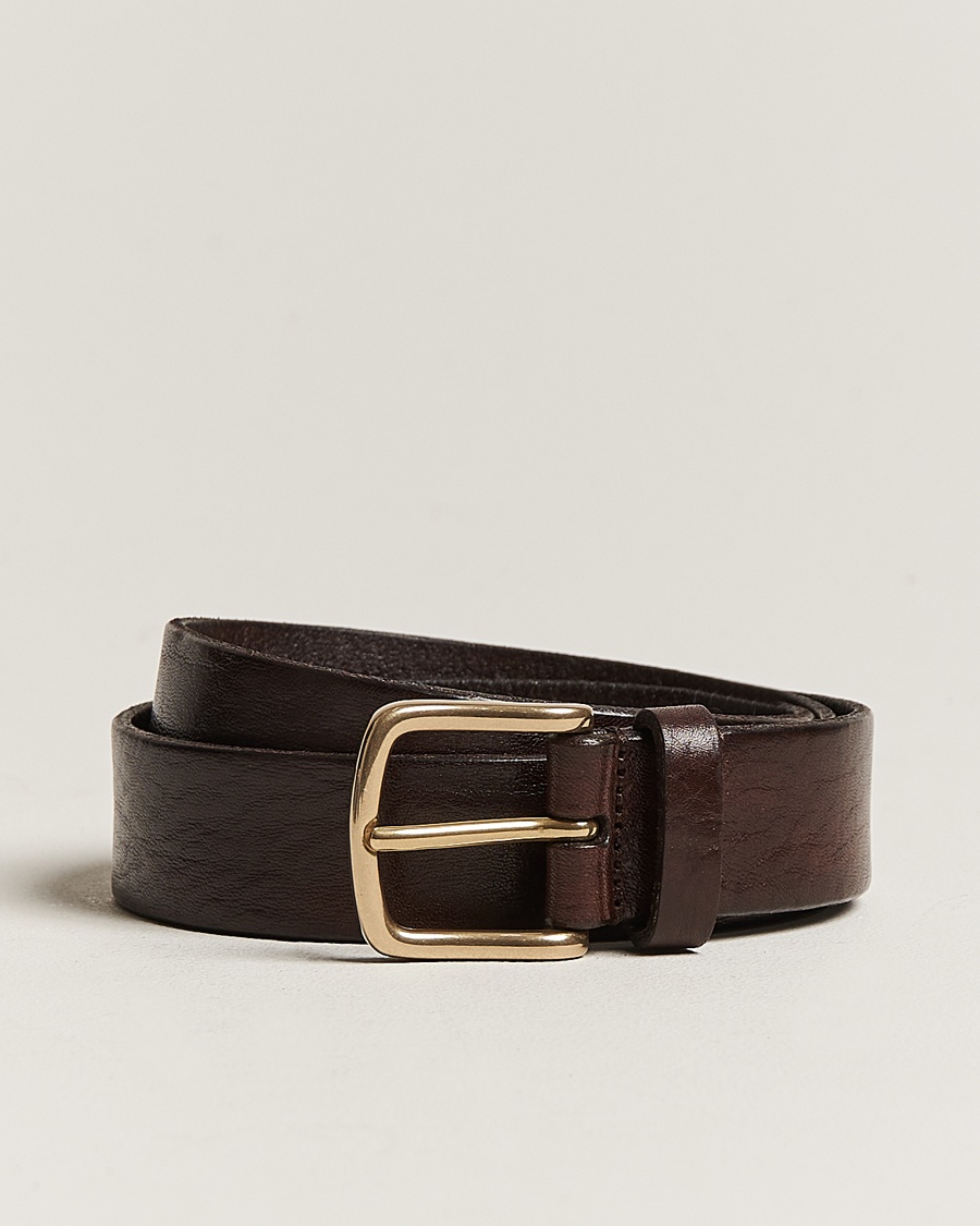 Anderson's Leather Belt 3 cm Dark Brown – Ruskea