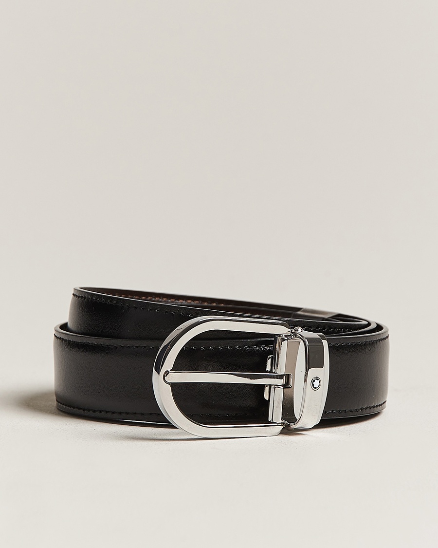Montblanc Reversible Horseshoe Buckle 30mm Belt Black/Brown – Musta