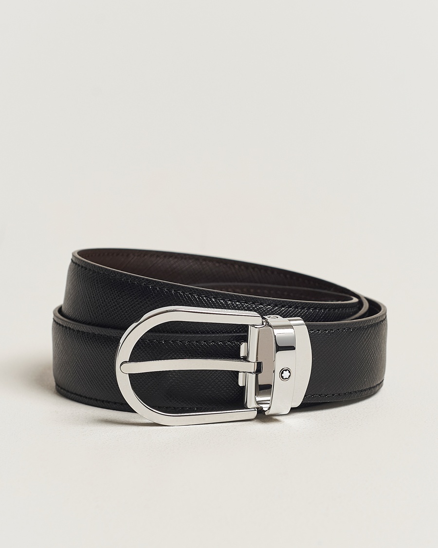Montblanc Reversible Saffiano Leather 30mm Belt Black/Brown – Musta