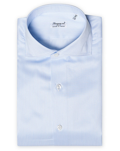 Viralliset |  Milano Slm Fit Striped Poplin Shirt Light Blue