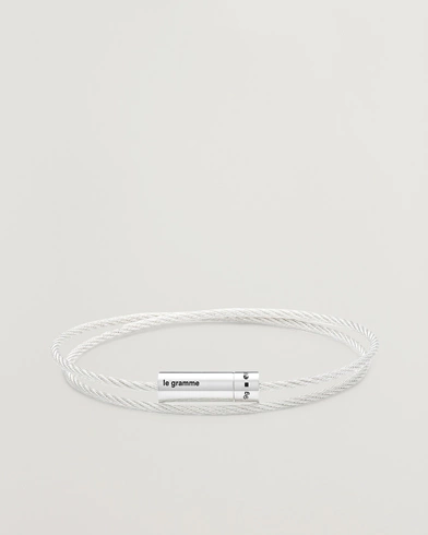 Mies | Luxury Brands | LE GRAMME | Double Cable Bracelet Sterling Silver 9g