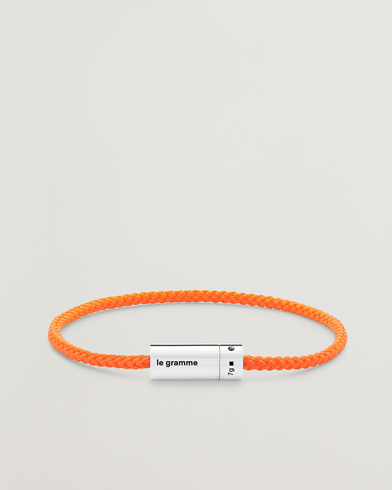 Mies | Luxury Brands | LE GRAMME | Nato Cable Bracelet Orange/Sterling Silver 7g
